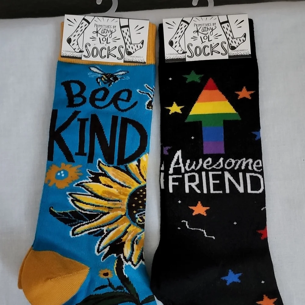 2 pairs Primitives by Kathy lol socks